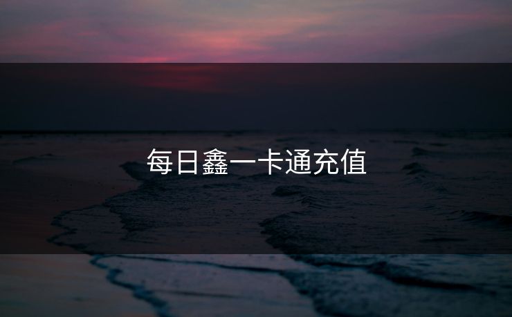 每日鑫一卡通充值