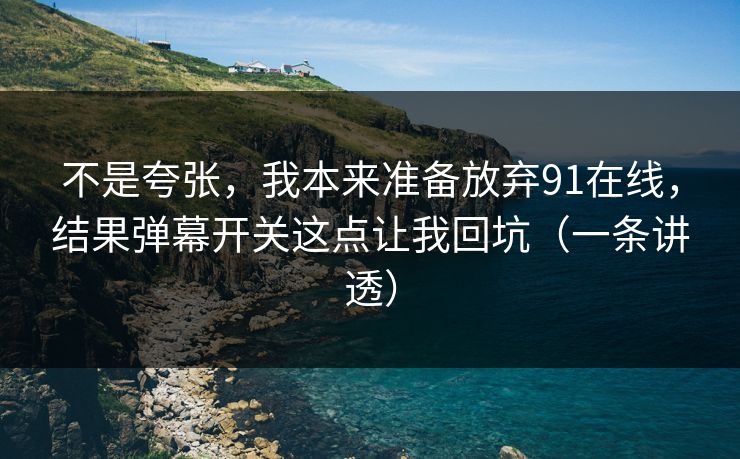 不是夸张，我本来准备放弃91在线，结果弹幕开关这点让我回坑（一条讲透）